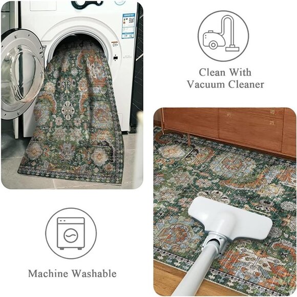 NEW Washable Area Rugs - Perfect for Living Room 4' x 6' - Picture 5 of 9